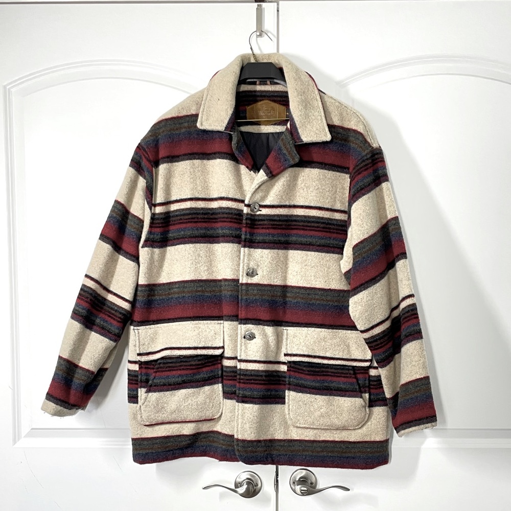 Woolrich Vintage Blanket Peruvian Coat Shacket size XL